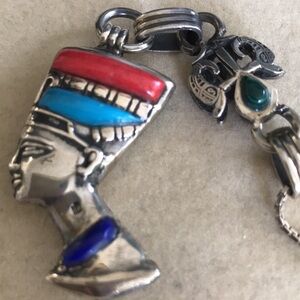 Double sided Sterling Silver Egyptian Necklace.